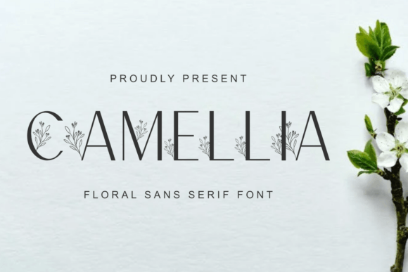 Camellia: A Floral Sans Serif Font for Creative Projects