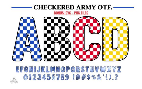 Checkered Army: Bold Pattern Meets Modern Typography