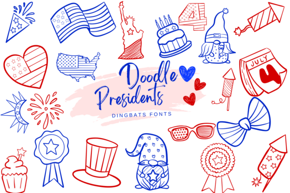 Doodle Presidents: A Playful Font for Patriotic Designs