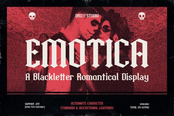 Emotica: Bold Gothic Romance for Expressive Designs