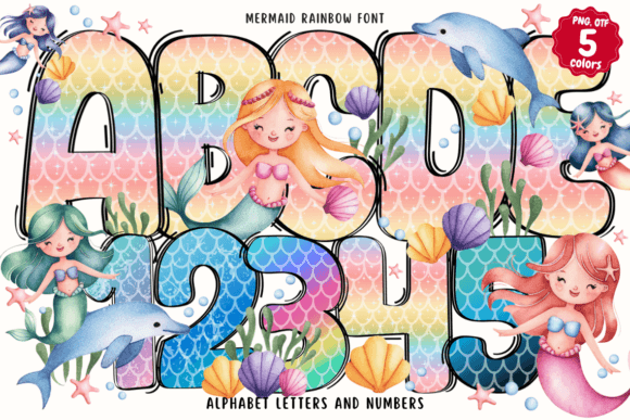 Mermaid Rainbow: A Magical Font for Vibrant Designs