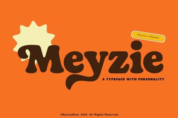 Meyzie: A Bold Retro Serif for Groovy Design Projects