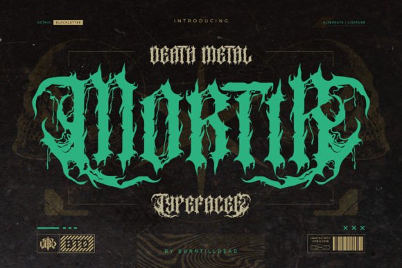 Mortir: A Bold Death Metal Typeface for Edgy Designs
