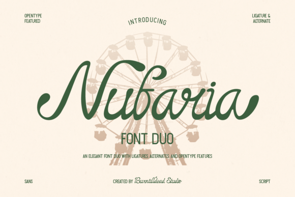 Nufaria: A Retro Script and Sans Serif Font Duo