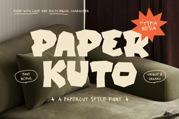 Paper Kuto: The Papercut Style Font for Authentic Craft
