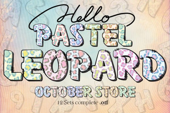 Pastel Leopard: A Wild Display Font with Holographic Flair