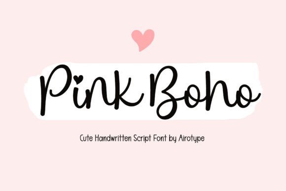 Pink Boho: A Charming Handwritten Script Font