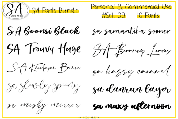 Script and Handwritten Bundle 8: A Creative Font Collection