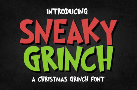 Sneaky Grinch: A Playful Font for Festive Designs