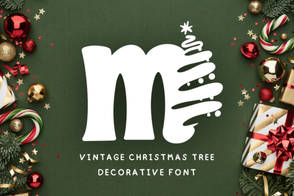 Vintage Christmas Tree: A Festive Decorative Font