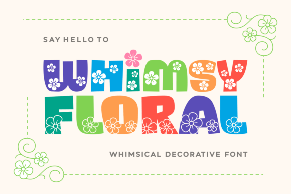 Whimsy Floral: A Playful Font for Creative Designs