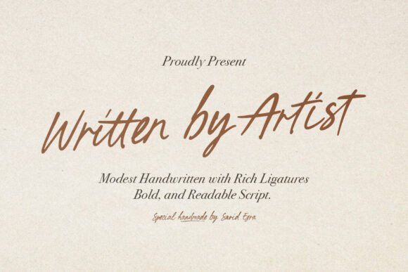 Written by Artist: A Handcrafted Font for Authentic Design